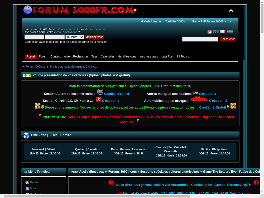 Screenshot of 3000fr.com website
