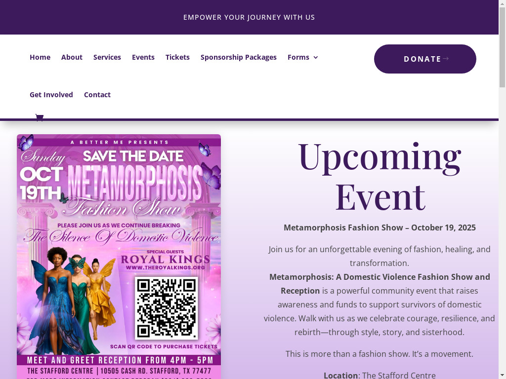 Screenshot of Abettermeministries.org website