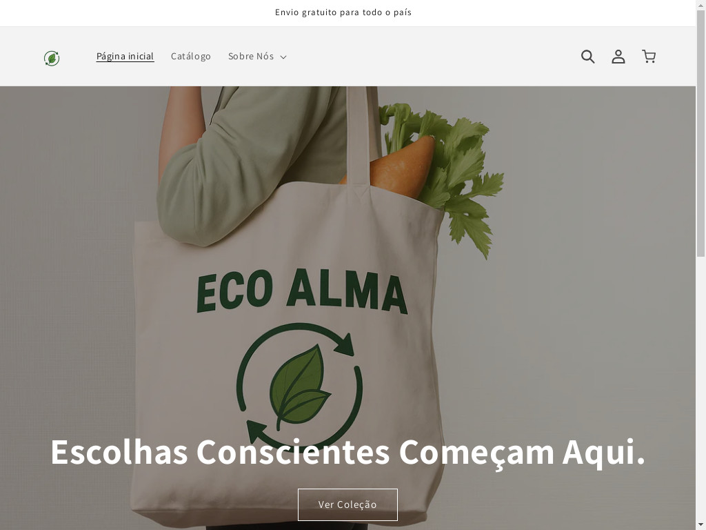 Screenshot of Almaeco-store.myshopify.com website