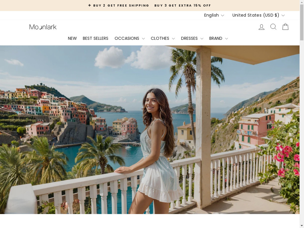Screenshot of Amoonlark.com website