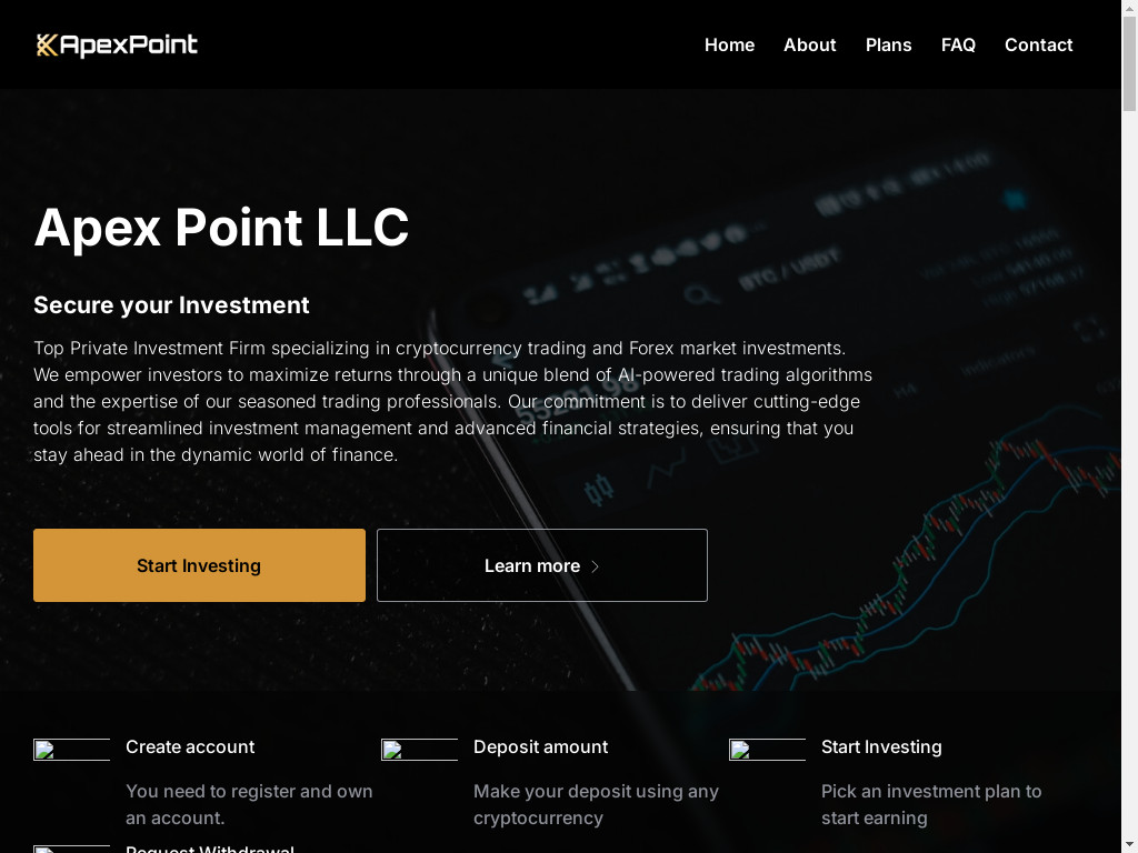 Screenshot of Apexpointllc.org website