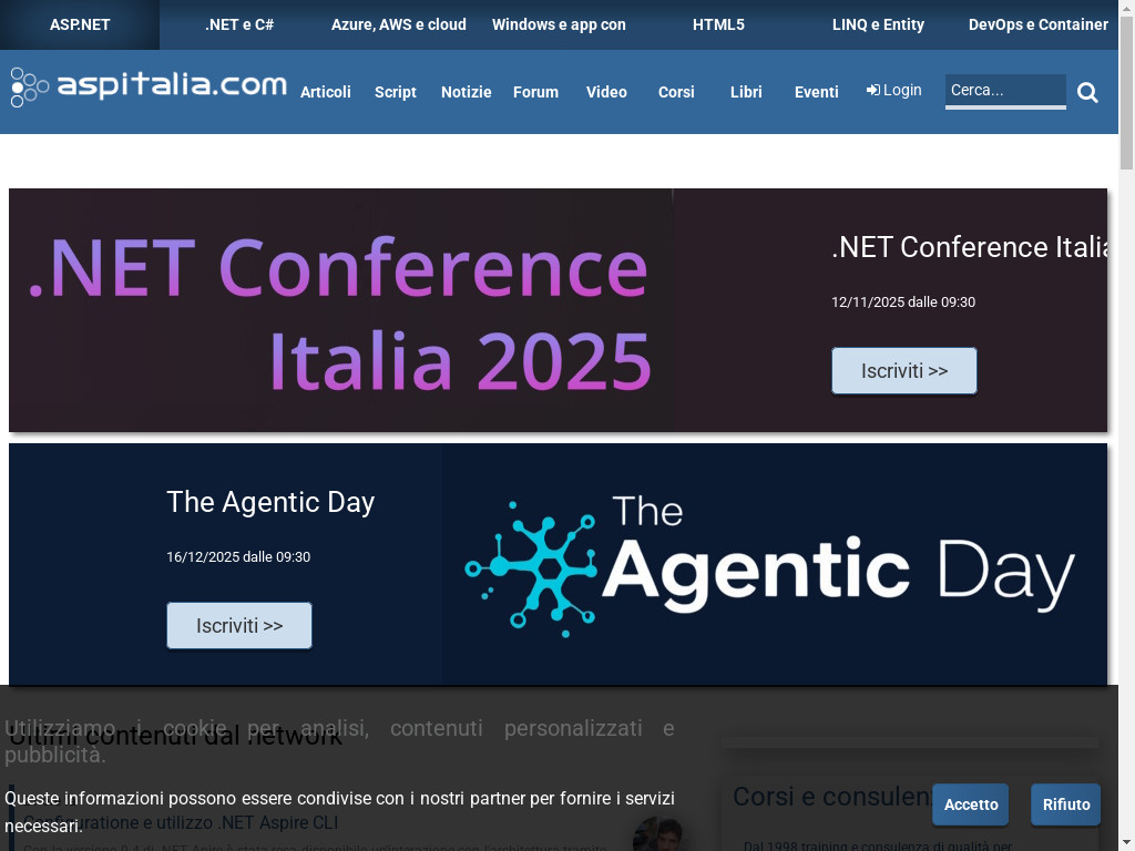 Screenshot of Aspitalia.com website