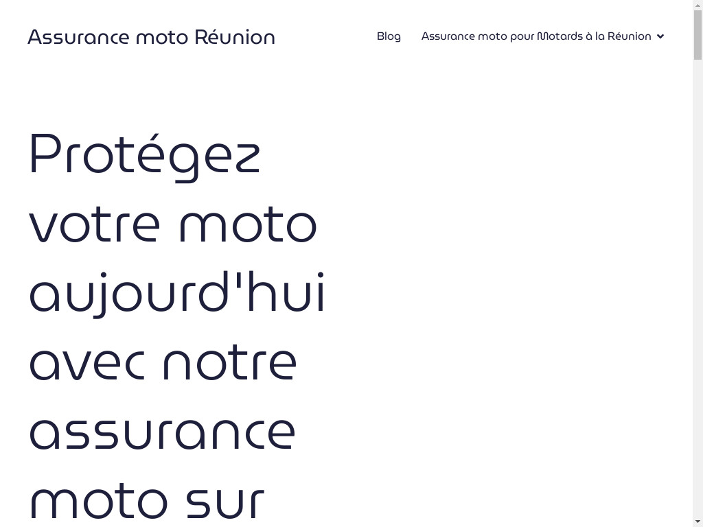 Screenshot of Assurancemoto.re website
