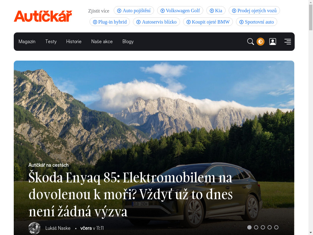 Screenshot of Autickar.cz website