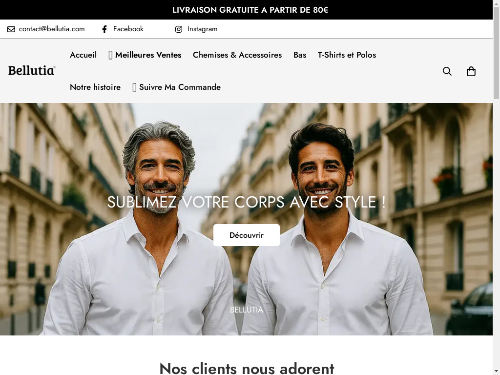 Screenshot of Bellutia.com website