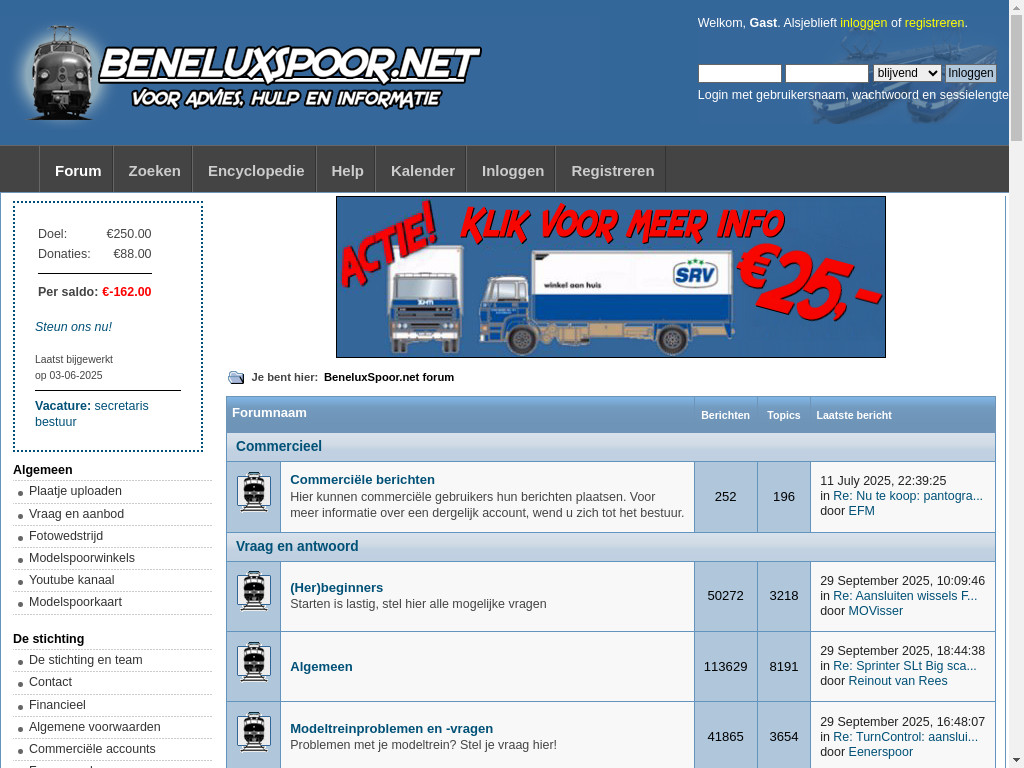 Screenshot of Beneluxspoor.net website