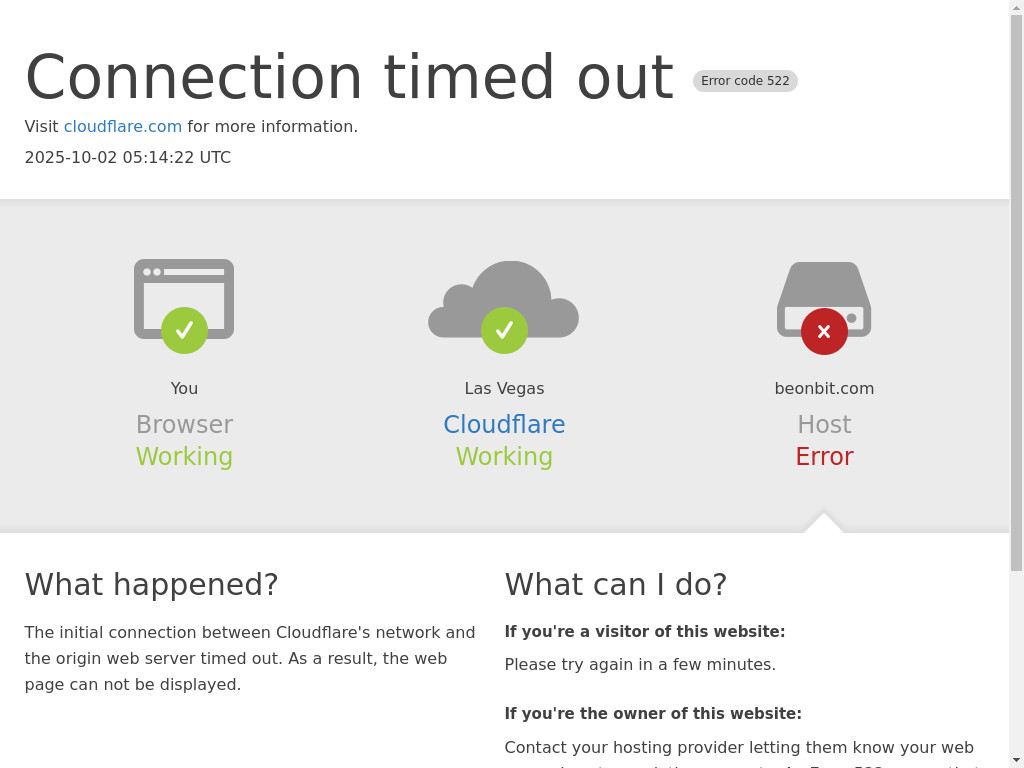 Screenshot of Beonbit.com website