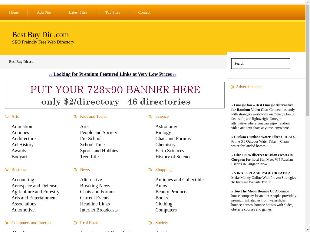 Screenshot of Bestbuydir.com website