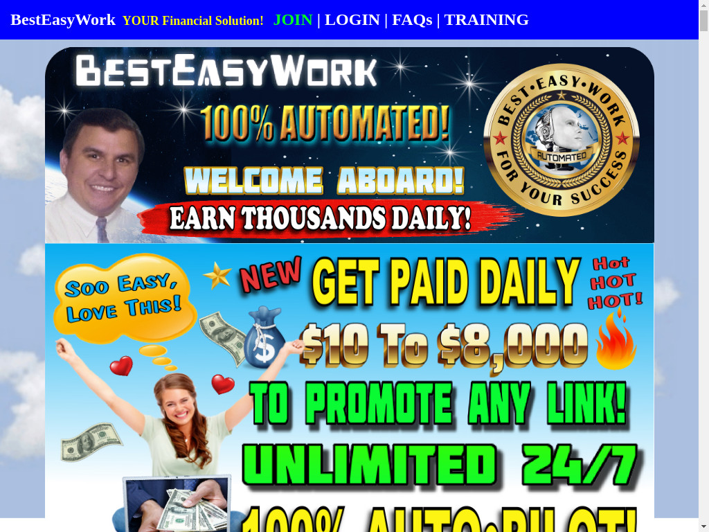 Screenshot of Besteasywork.com website