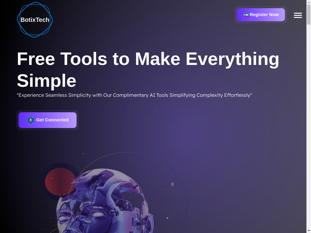Screenshot of Botixtech.com website