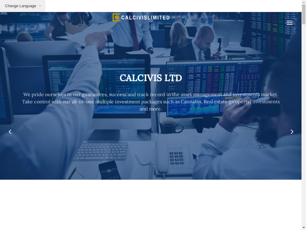 Screenshot of Calcivisltd.org website