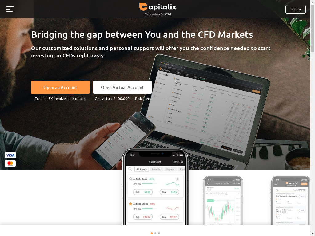 Screenshot of Capitalix.com website