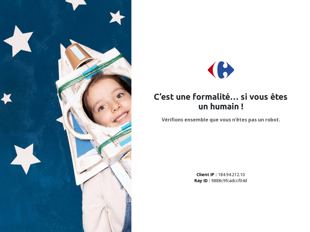 Screenshot of Carrefour.fr website