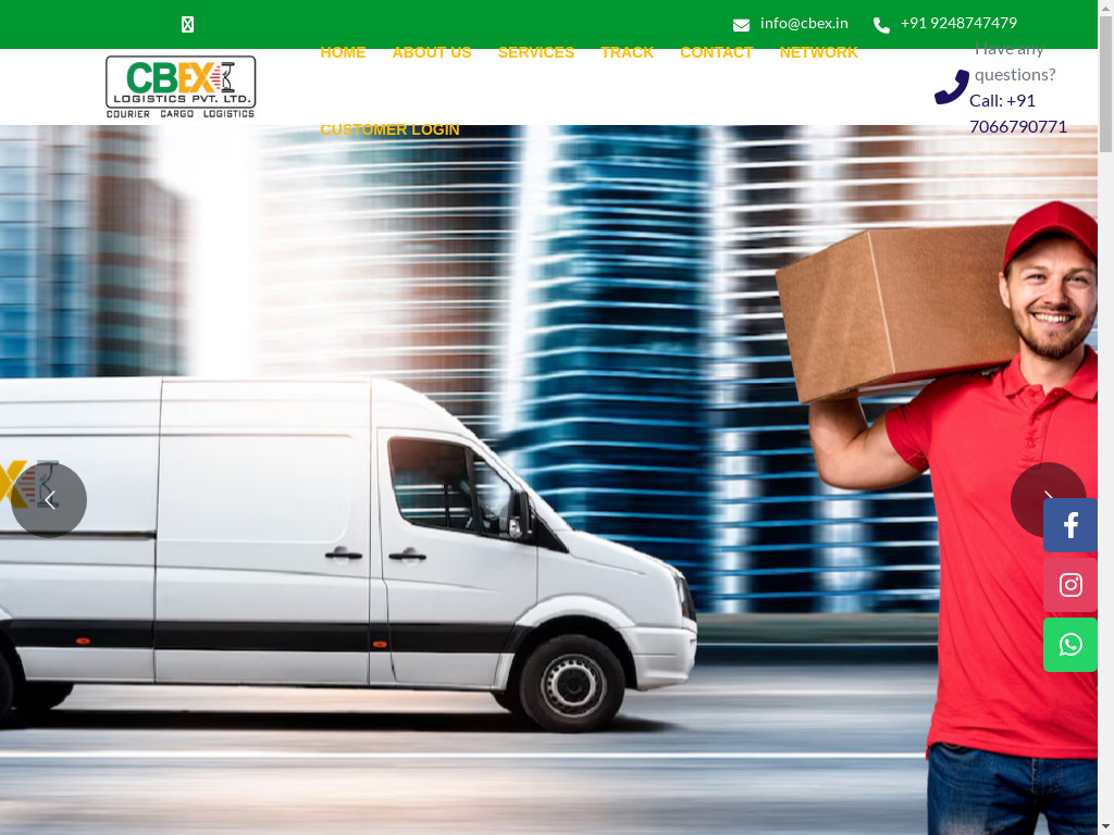 Screenshot of Cbex.in website