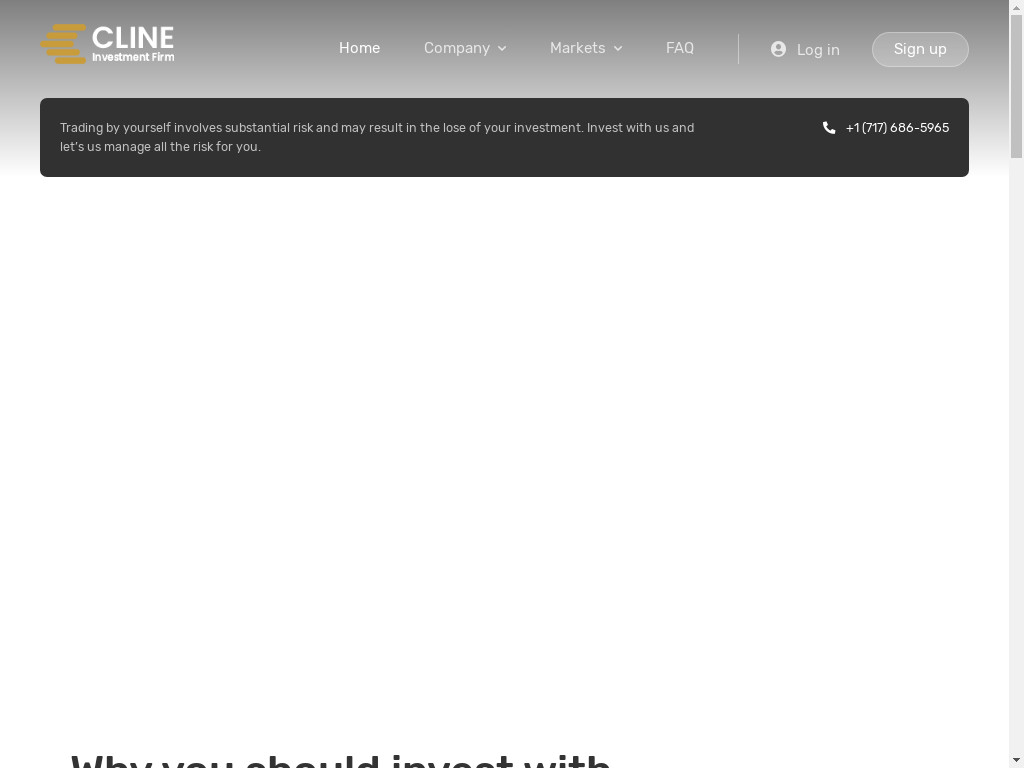 Screenshot of Clineinvestmentfirm.com website