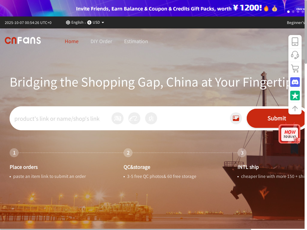 Screenshot of Cnfans.com website