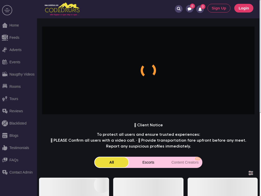 Screenshot of Codedruns.com website