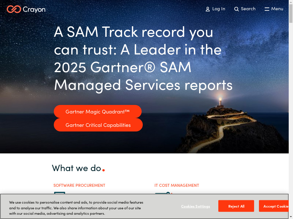 Screenshot of Crayon.com website