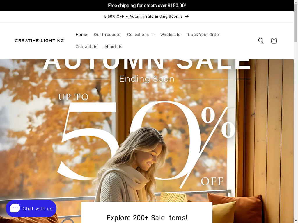 Screenshot of Creative.lighting website