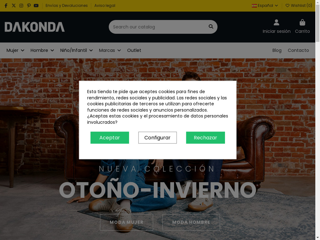Screenshot of Dakonda.com website