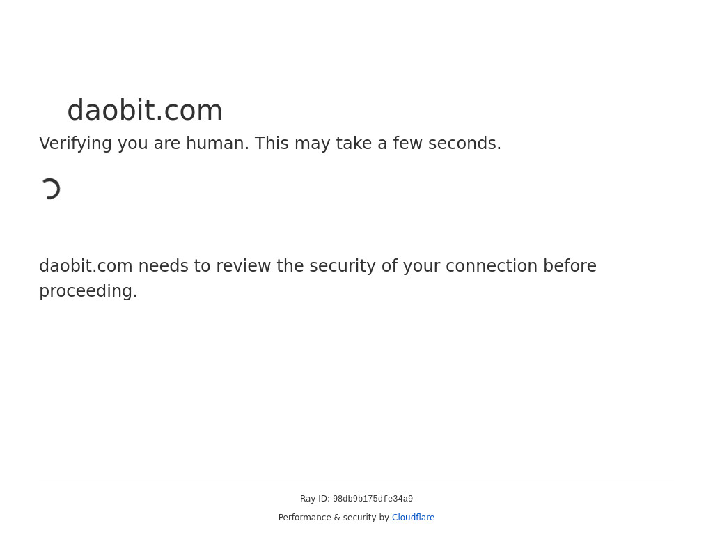 Screenshot of Daobit.com website