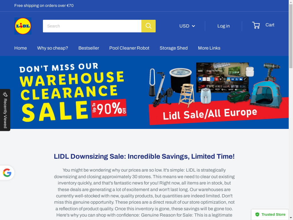 Screenshot of Deal-rush.za.com website