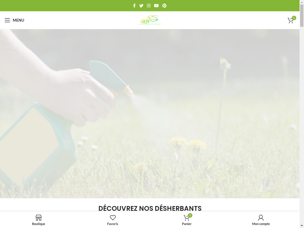 Screenshot of Desherbants-france.fr website