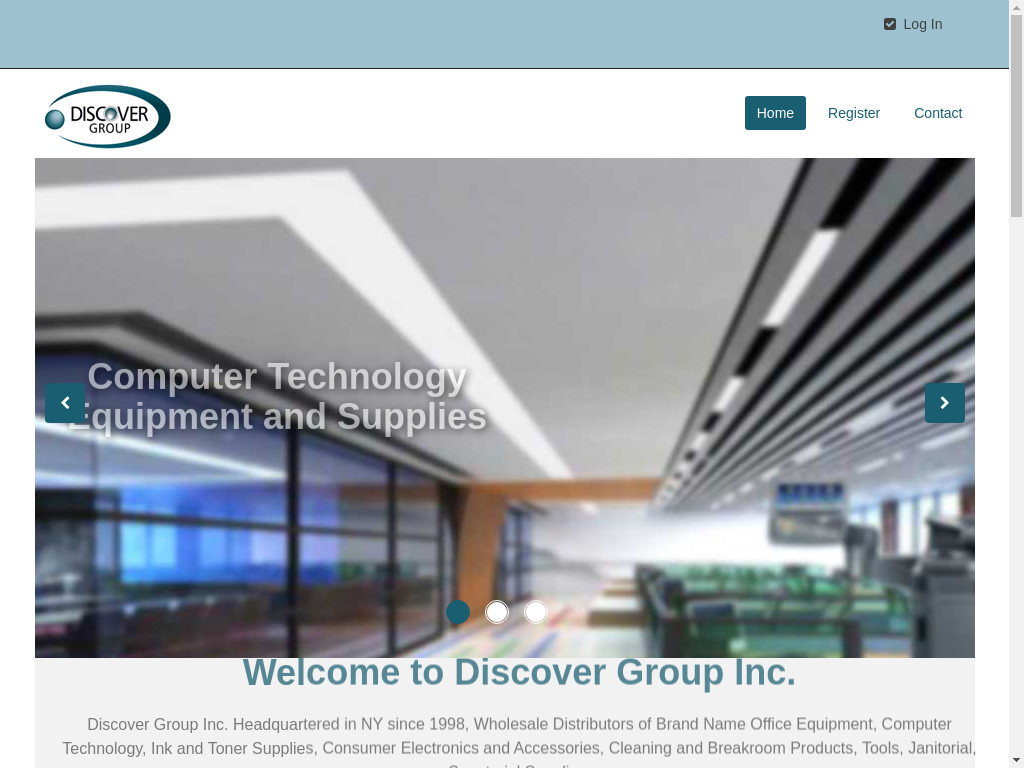 Screenshot of Discovergroup.net website