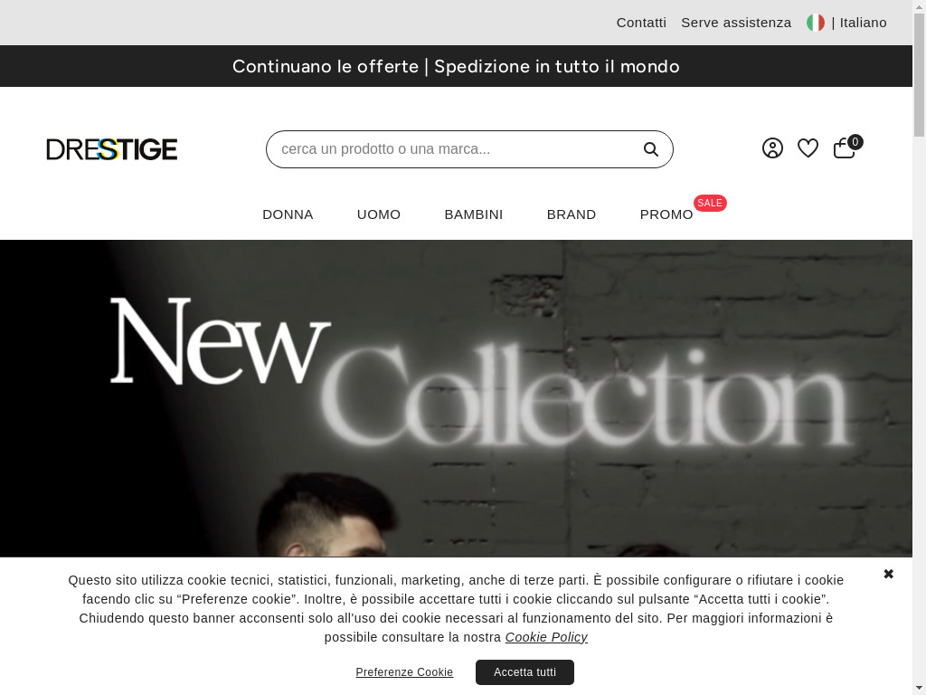 Screenshot of Drestige.com website