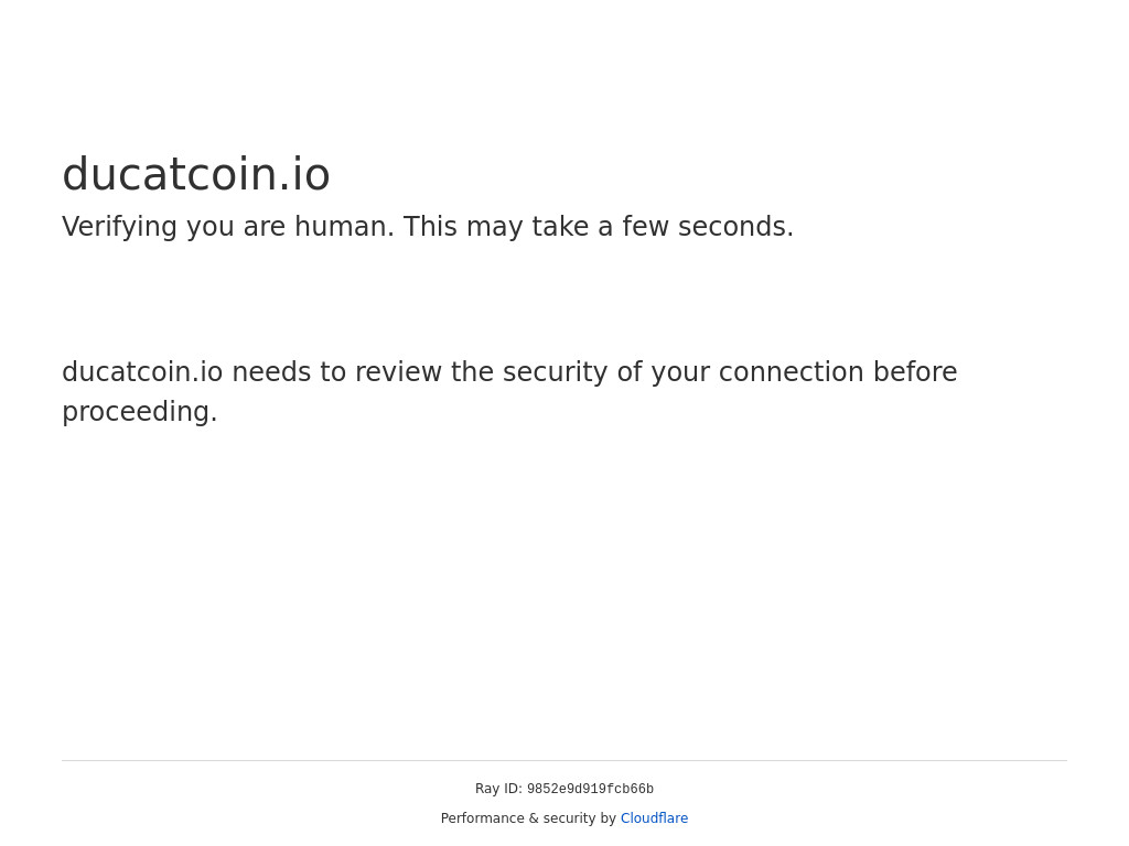 Screenshot of Ducatcoin.io website