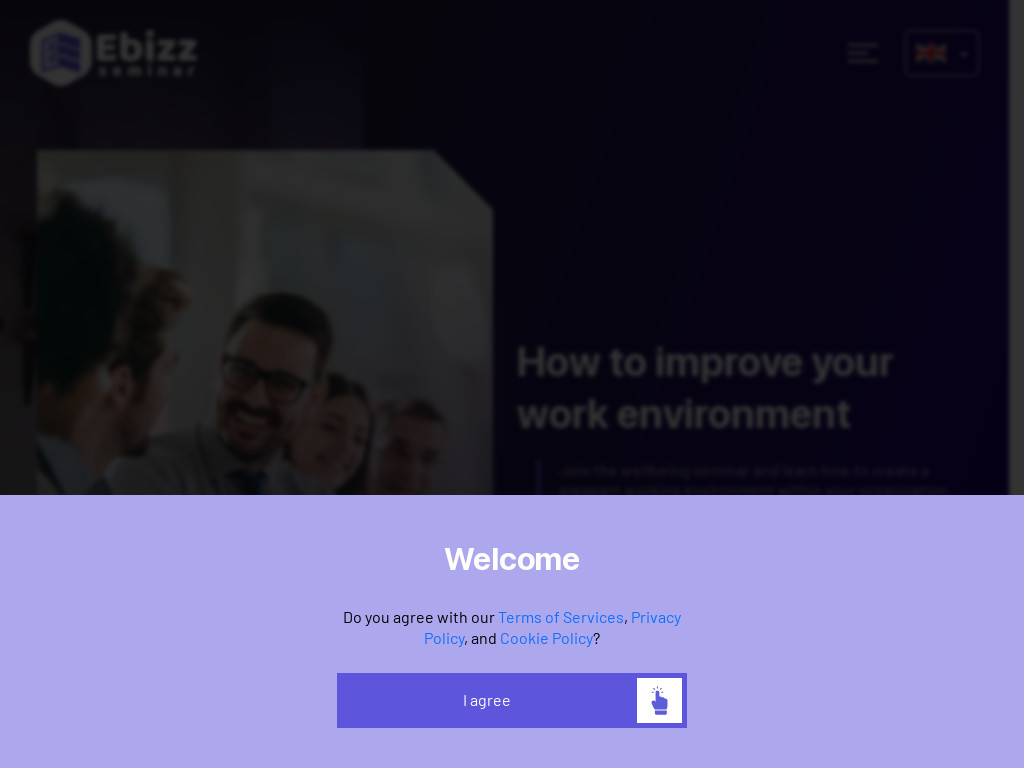 Screenshot of Ebizzseminar.com website