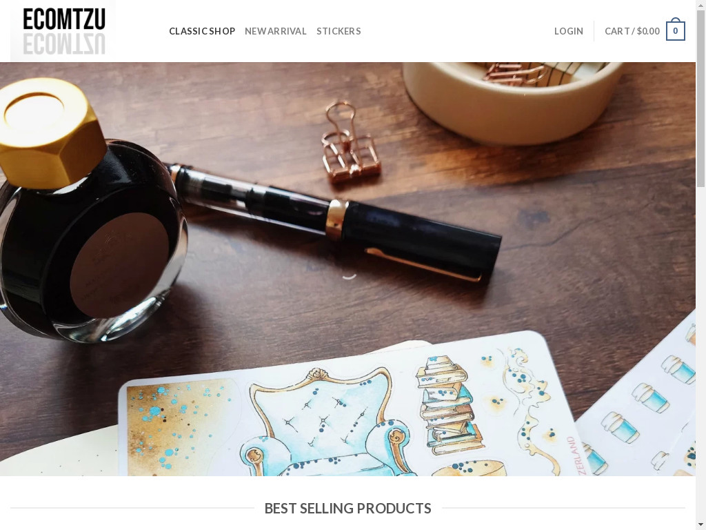 Screenshot of Ecomtzu.com website