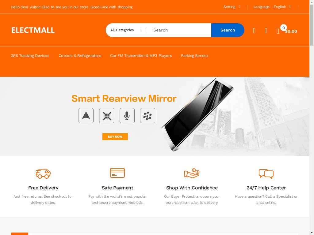 Screenshot of Electmall.com website