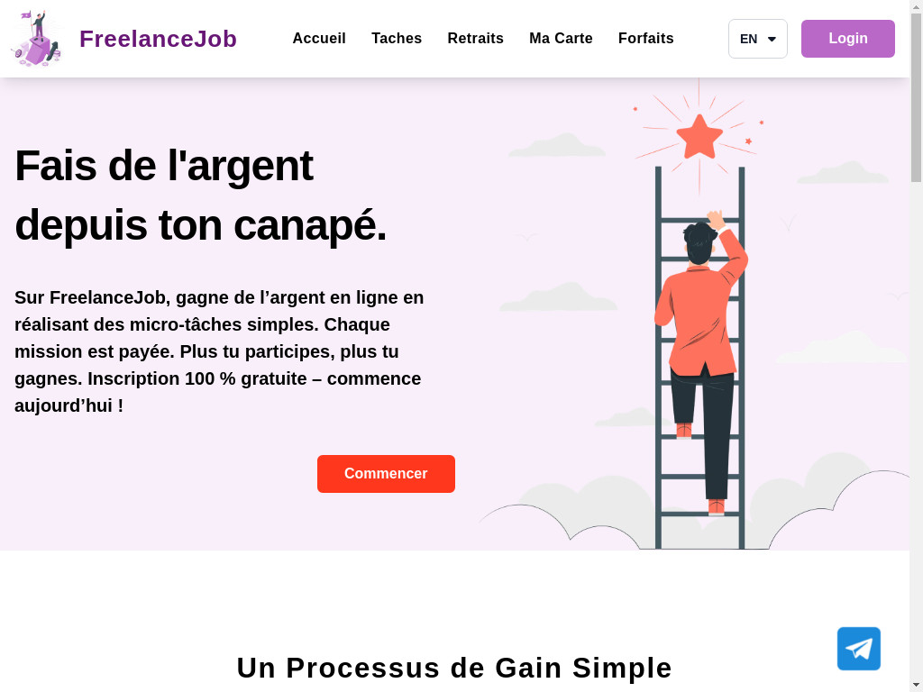 Screenshot of Freelancejob.shop website