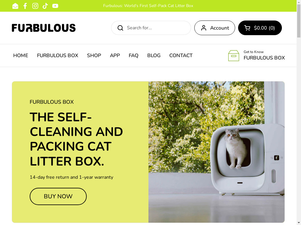 Screenshot of Furbulouspet.au website