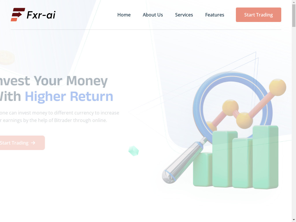 Screenshot of Fxr-ai.com website