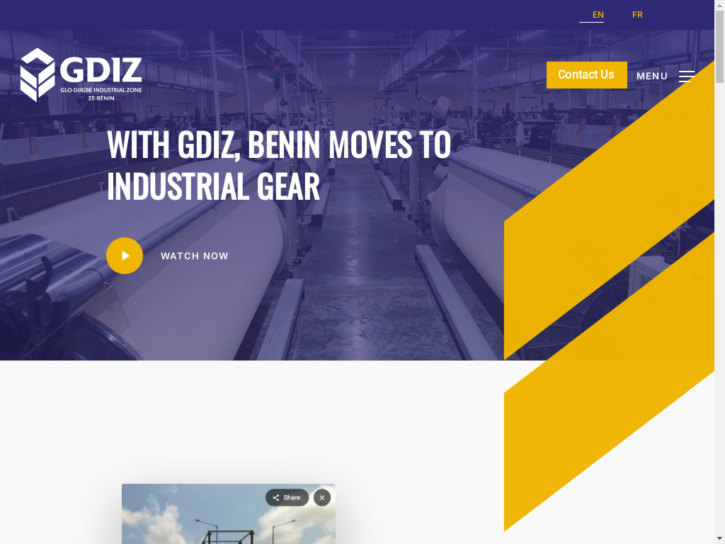 Screenshot of Gdiz-benin.com website