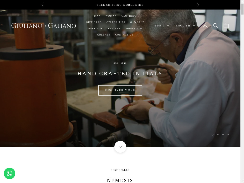 Screenshot of Giulianogaliano.com website