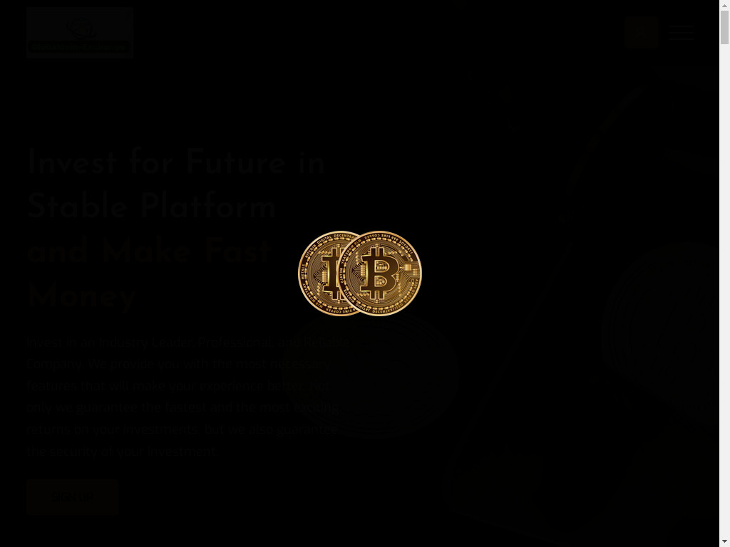 Screenshot of Globalcoin-exchange.com website
