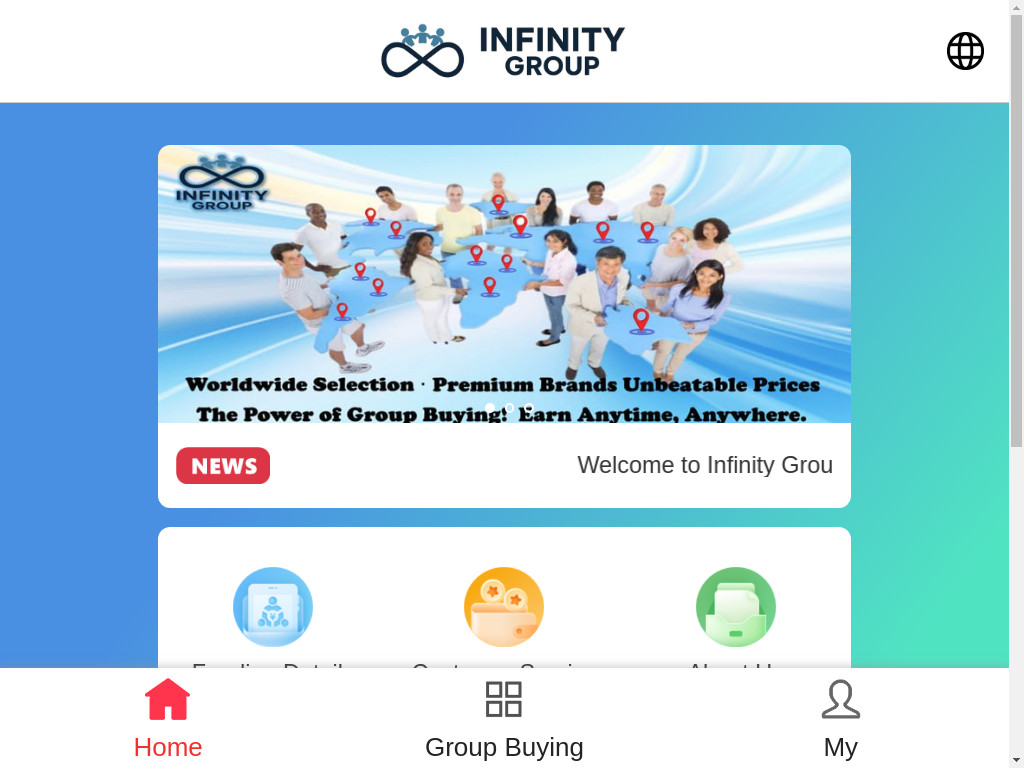 Screenshot of Infinitygroupgo.com website