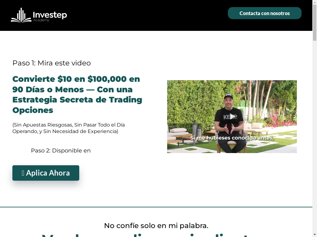 Screenshot of Investeppro.com website