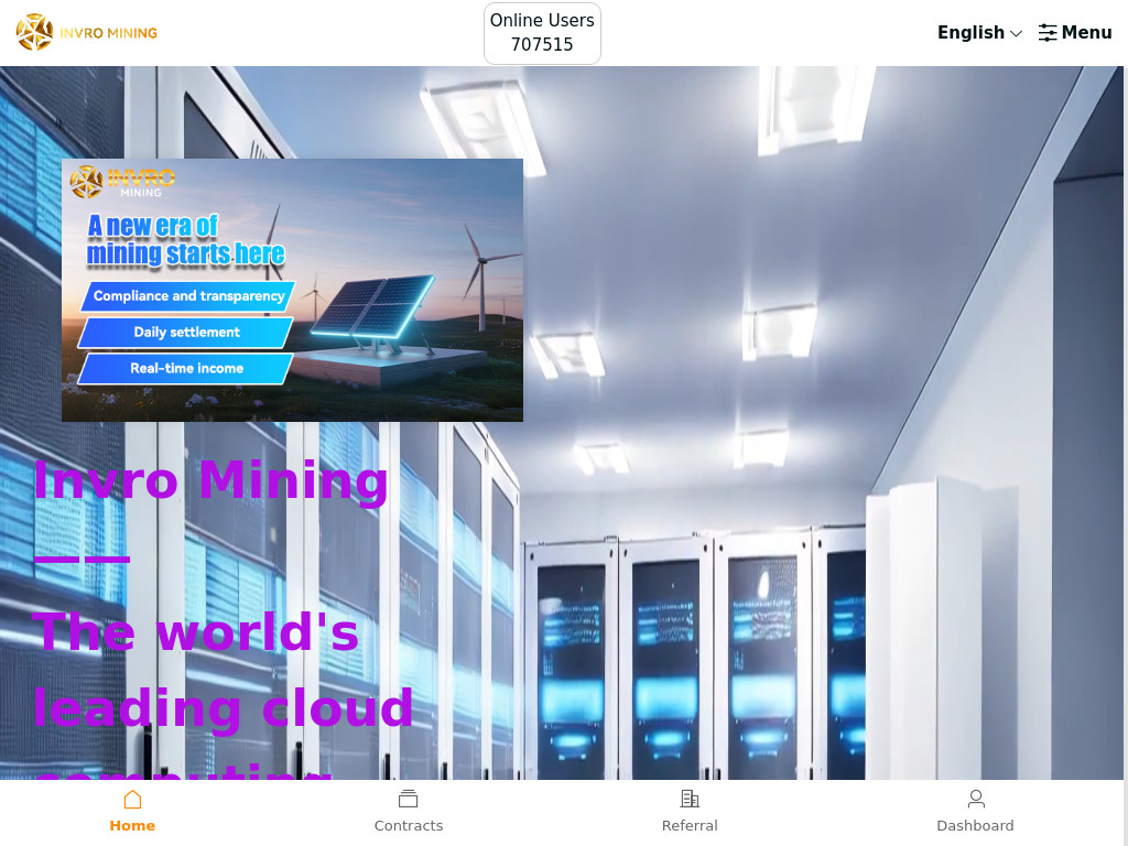 Screenshot of Invromining.com website