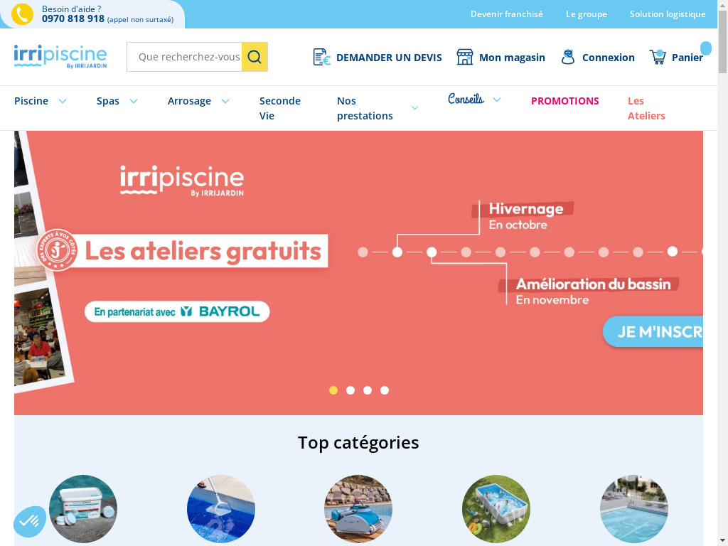 Screenshot of Irrijardin.fr website