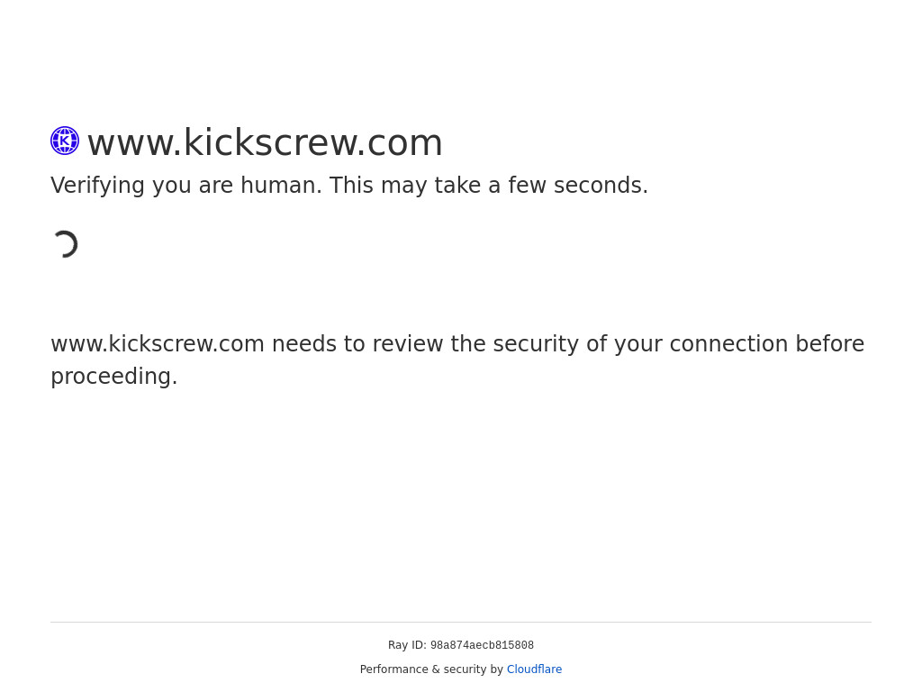 Screenshot of Kickscrew.com website
