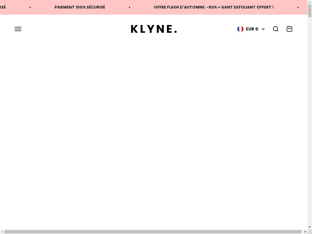 Screenshot of Klyne.shop website