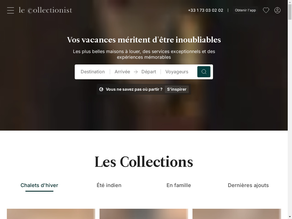Screenshot of Lecollectionist.com website