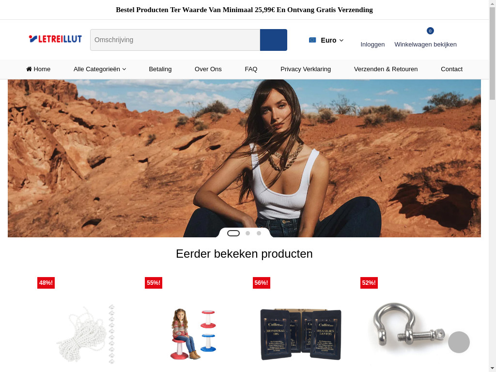 Screenshot of Letreillut.com website