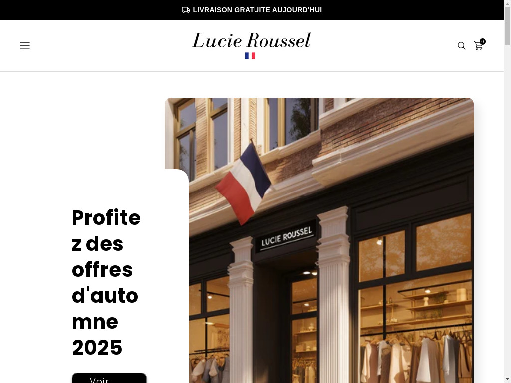 Screenshot of Lucieroussel.com website