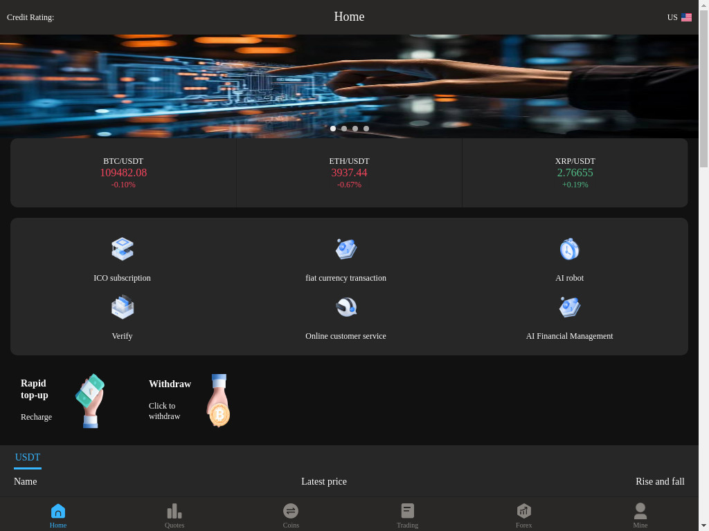 Screenshot of M.htfxkh.com website