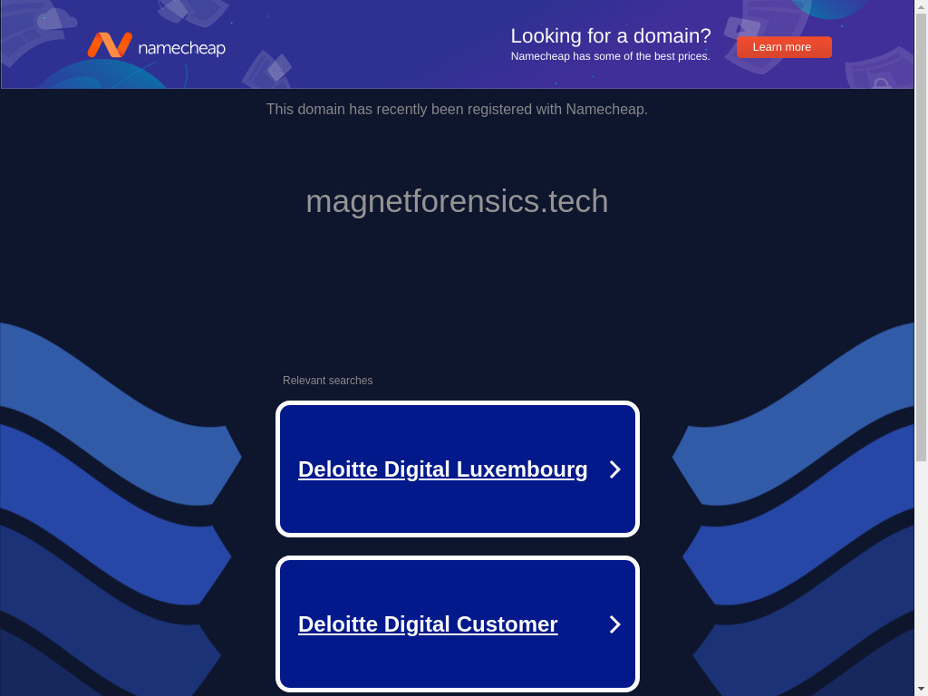 Screenshot of Magnetforensics.tech website